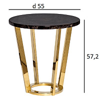 Столик журнальный Dark Emperador коричневый/золото 4 (превью)