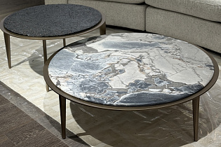 Стол журнальный круглый со стеклом