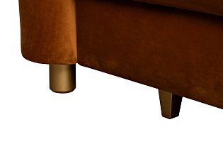 Диван Trevi трехместный раскладной оранжевый с кантом