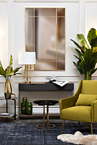 Зеркало прямоугольное в золотой раме