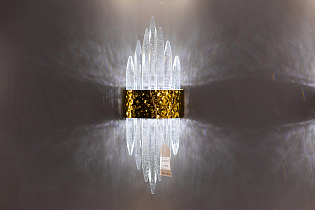 Бра стекло прозрачное/золото 3 (превью)