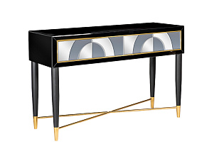 Консоль зеркальная с двумя ящиками
