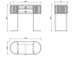 Консоль Лучано (Luciano) с мраморной столешницей