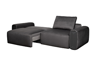 Диван Турин(Turin) трехместный раскладной велюровый темно-серый