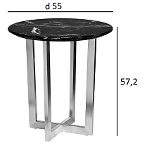 Столик журнальный Перл Уайт (Pearl White) круглый белый/золото