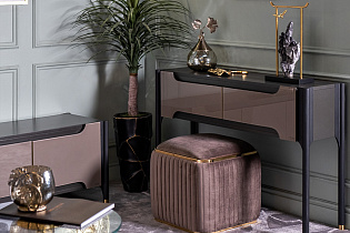 Пуф Гларус (Glarus) велюровый коричневый