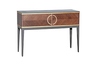 Консоль с 2-мя ящиками темный шпон