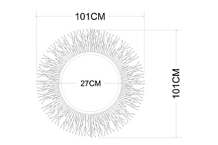 Зеркало «Лучи солнца» 3 (превью)