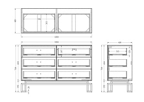 Комод черный с ящиками 7 (превью)