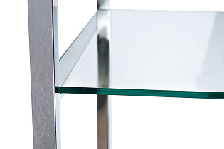 Стеллаж «Полусфера» прозр.стекло/хром 4 (превью)