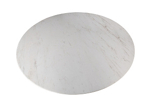 Стол обеденный круглый мраморный/основание бежевое