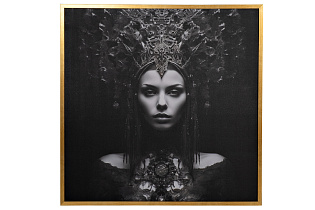 Холст "Царица" в золотом багете