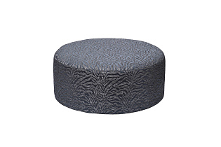 Пуф круглый Мурано(Murano) жаккард синий