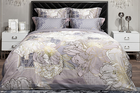 Комплект из 2х наволочек "Пионы" 50х70см розовый