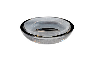 Мыльница стеклянная дымчатая