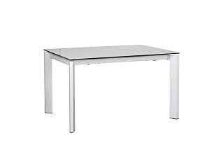 Стол обеденный раскладной керамический белый