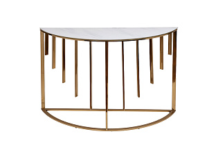 Консоль приставная мраморное стекло/золото