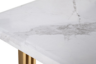 Стол-консоль белый/золото