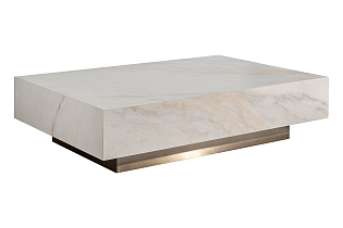 Стол журнальный Агат (Agate) светлый керамический