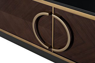 Консоль с 2-мя ящиками темный шпон