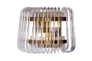 Бра латунь/стекло прозрачное