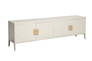 Тумба под телевизор бежевая с дверцами