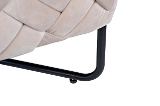 Пуф из плетеного велюра бежевый 4 (превью)