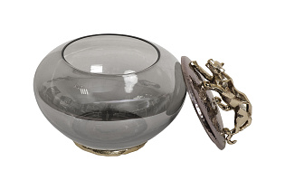 Ваза декоративная с крышкой "Ягуар"