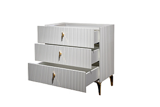 Комод Дориа(Doria) белый