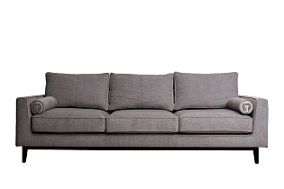 Диван Мадрид Память(Madrid Memory) трехместный шенилл коричневый с кантом