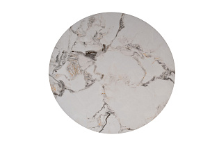 Стол журнальный круглый керамогранит белый