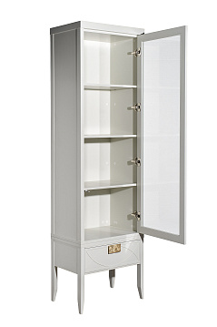 Тумбочка прикроватная с ящиком бежевая