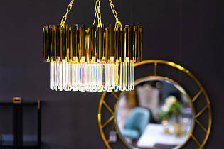 Люстра с кристаллами (золото) 3 (превью)