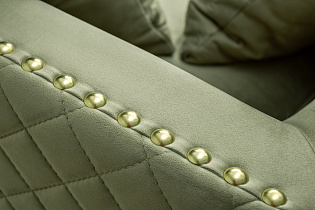 Диван-кушетка Сорренто(Sorrento) правый велюровый оливковый 3 (превью)