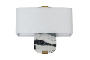 Бра мраморное с белым абажуром