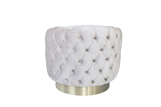 Кресло вращающееся светло-серое велюровое