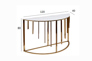 Консоль приставная мраморное стекло/золото 5 (превью)