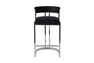 Стул барный черный велюровый (хром) 1 (превью)