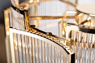 Светильник потолочный металлический золотой