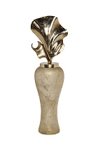 Ваза декоративная золотистая с крышкой