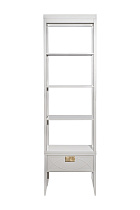 Тумбочка прикроватная с ящиком бежевая