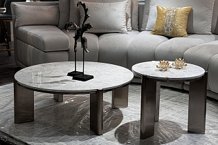 Столик журнальный Cass White белый мрамор 7 (превью)