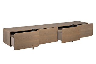 Тумба под телевизор "Закруглённый" (Smooth) шпон ясеня