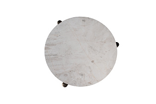 Столик журнальный Cass White белый мрамор