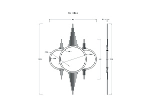 Зеркало декоративное золотое 3 (превью)