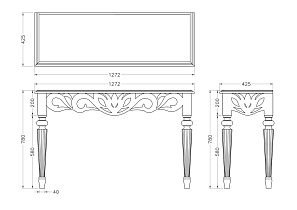 Консоль зеркальная