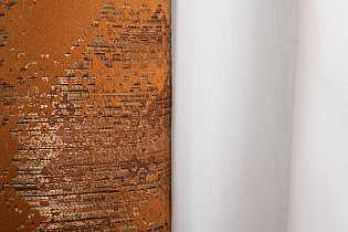 Портьера Bromley 275х260см оранжевая