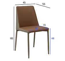 Стул обеденный экокожа терракотовый/бежевый 7 (превью)