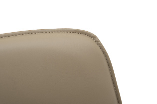 Стул обеденный экокожа бежевый/бронза