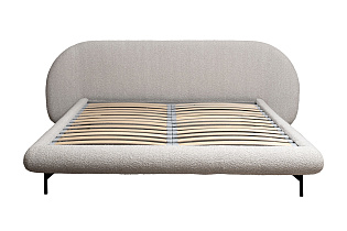 Кровать Сицилия(Sicilia) двуспальная букле бежевая